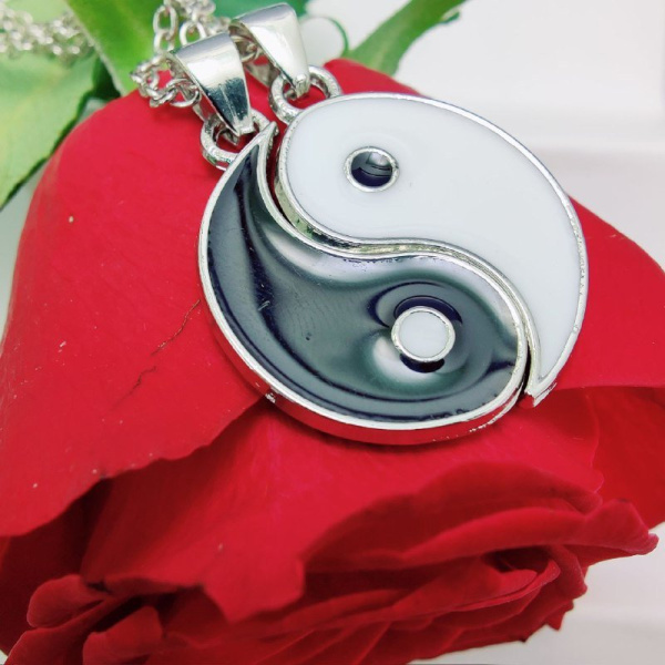 Парные подвески / двойные кулоны Инь Ян на цепочке